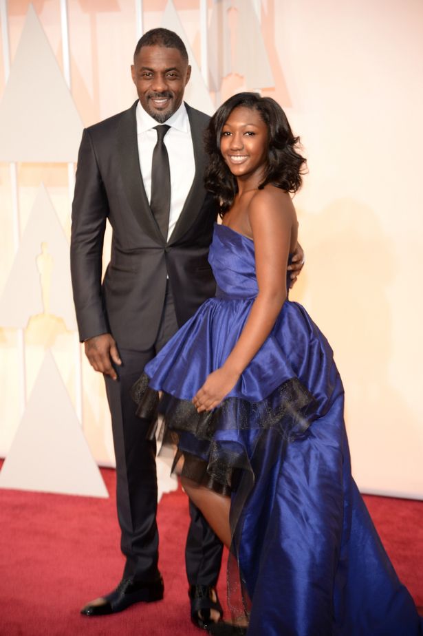 Idris Elba at The Oscars 2015 with his daughter Isan  (mirror.co.uk)