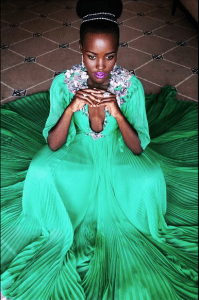 Lupita Nyong'o Cannes Film Festival green gucci dress