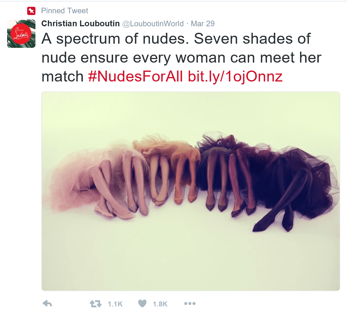 Louboutin nudes tweet