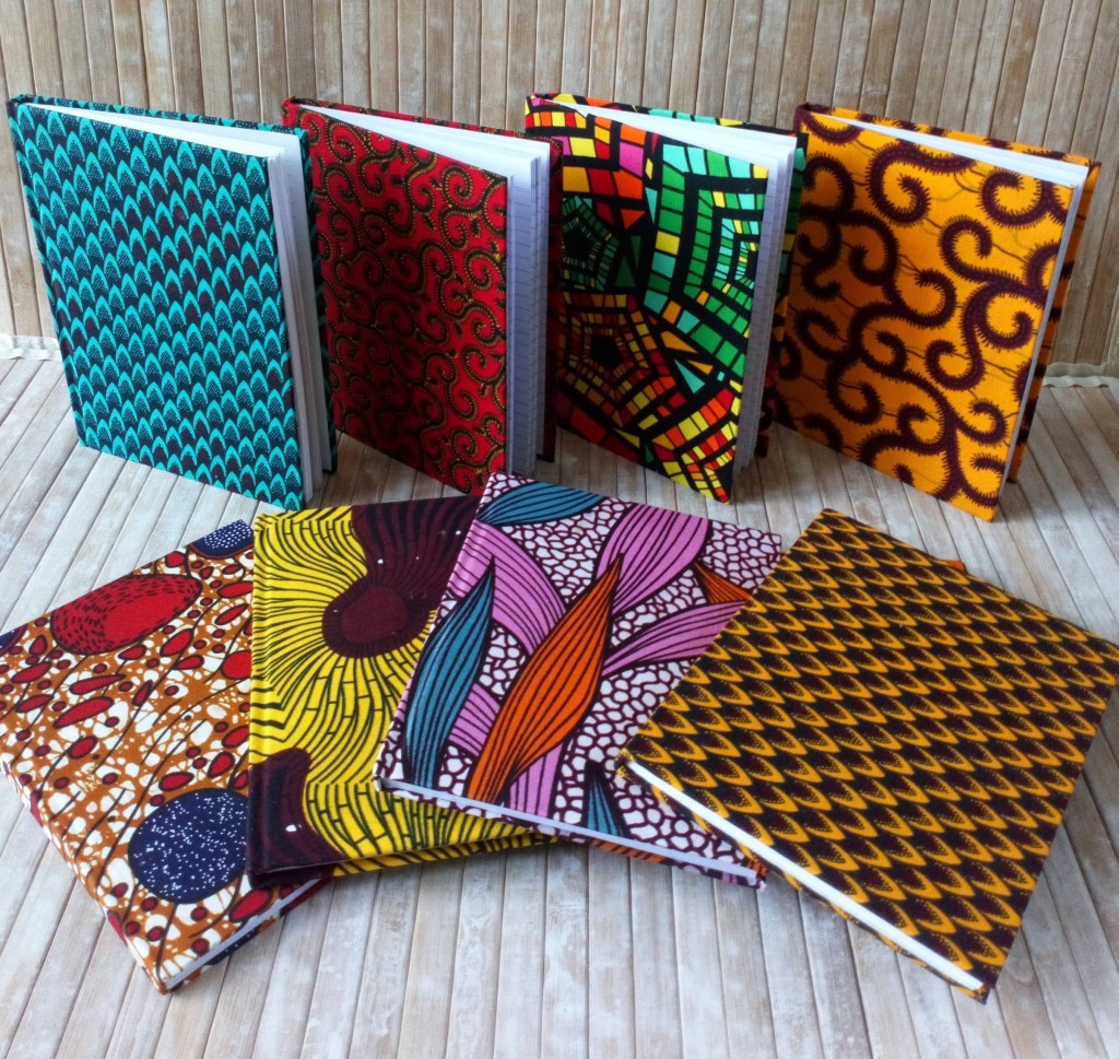 African print fabric notebooks